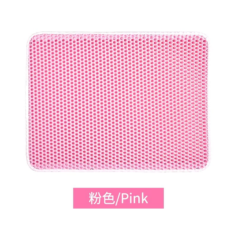 Cat Litter Mat Double Layer Waterproof Urine Proof Trapping Mat Easy to Clean Non-Slip Toilet Pad Cat Scratch Pad Large Foot Pad