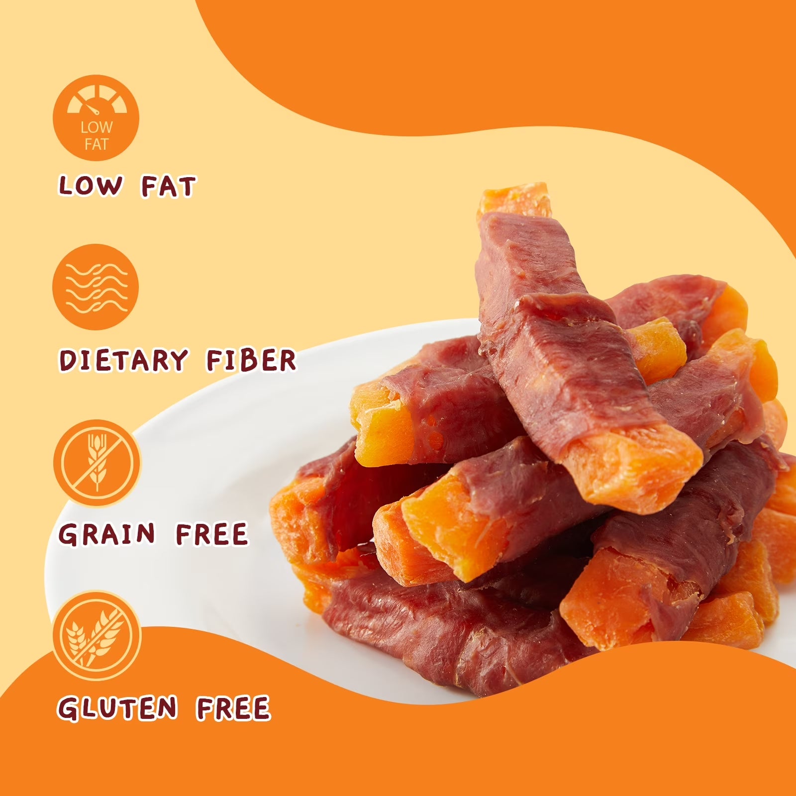 Duck & Sweet Potato Dog Treats, Healthy Nutritious Snacks Chewy for All Dogs, 10.6 Oz