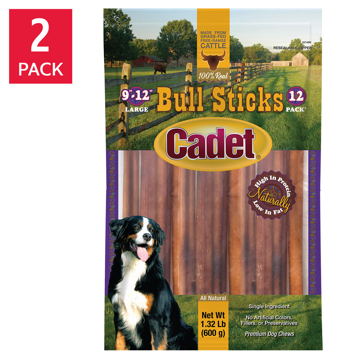 Cadet Bull Stick Variety 9"-12" 2-Pack