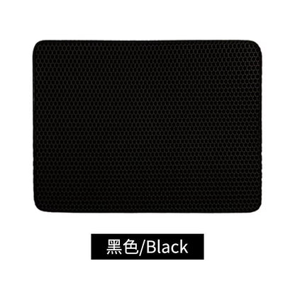 Cat Litter Mat Double Layer Waterproof Urine Proof Trapping Mat Easy to Clean Non-Slip Toilet Pad Cat Scratch Pad Large Foot Pad