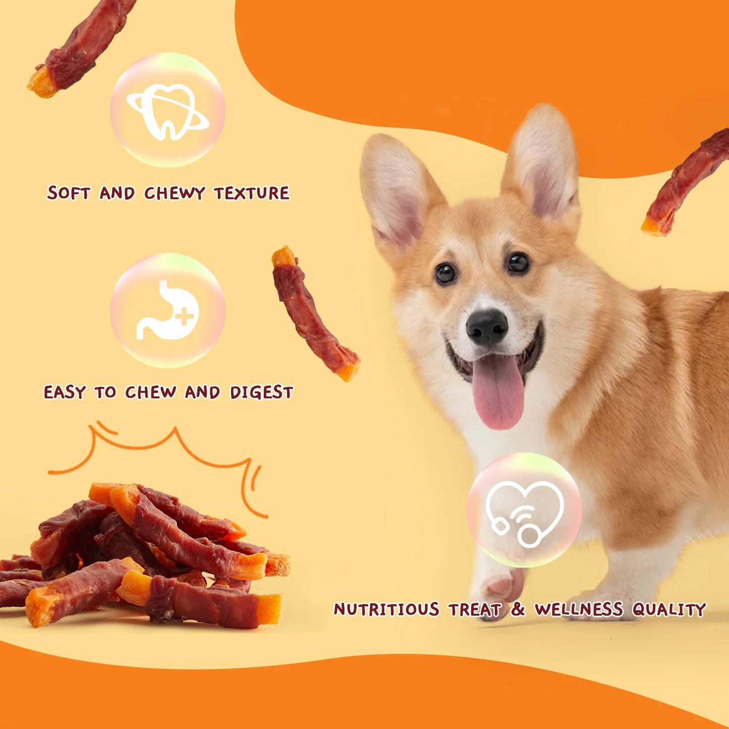 Duck & Sweet Potato Dog Treats, Healthy Nutritious Snacks Chewy for All Dogs, 10.6 Oz