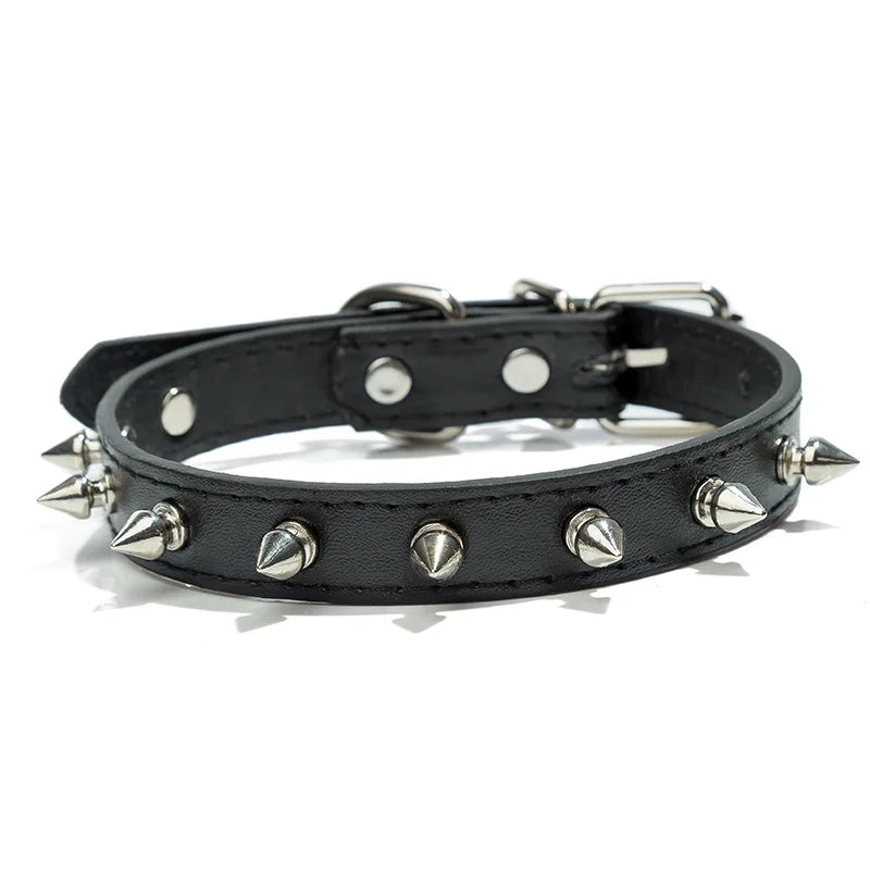 Harp Spiked Studded Leather Dog Collars Pu for Small Medium Large Dogs Pet Collar Rivets Anti-Bite Pet Products Neck Strap