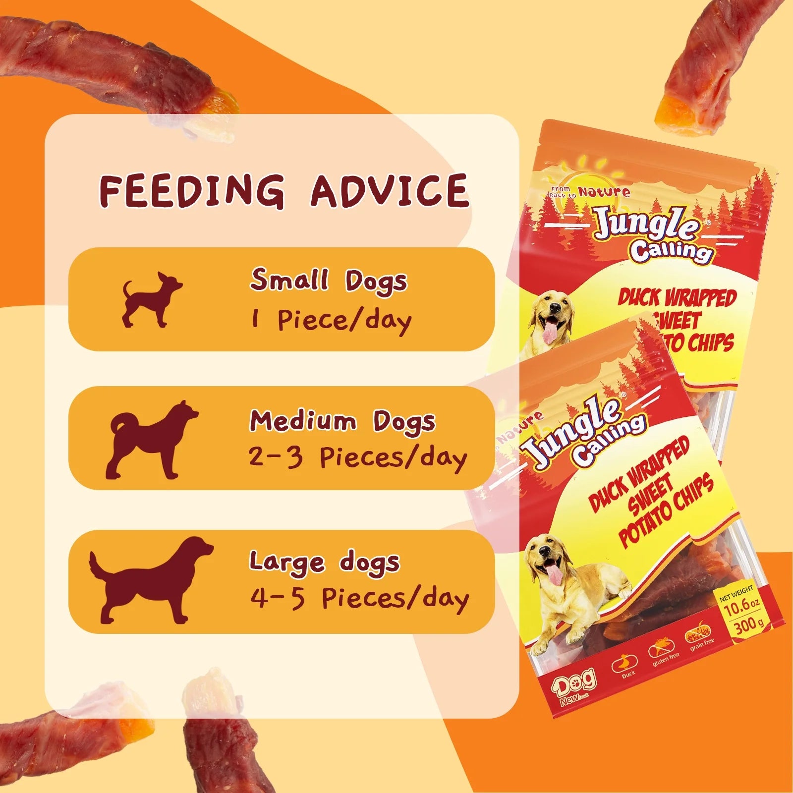 Duck & Sweet Potato Dog Treats, Healthy Nutritious Snacks Chewy for All Dogs, 10.6 Oz