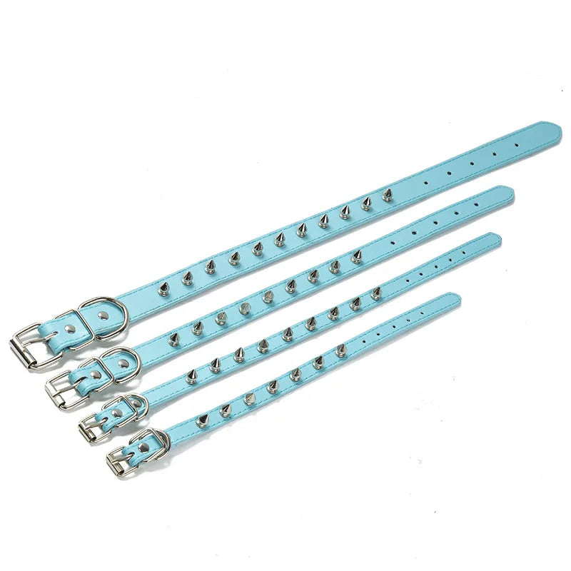 Harp Spiked Studded Leather Dog Collars Pu for Small Medium Large Dogs Pet Collar Rivets Anti-Bite Pet Products Neck Strap