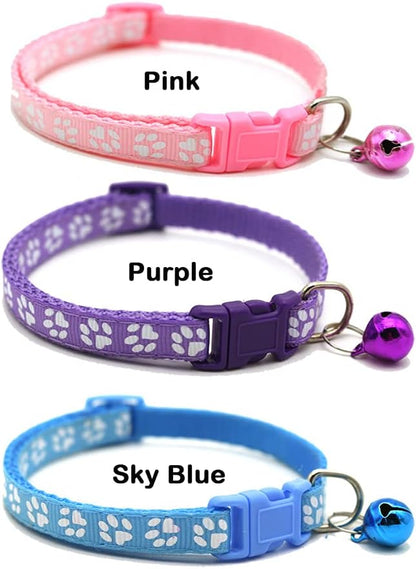 Puppy ID Collars - 12Pcs Adjustable Whelping Breakaway Collars with Bell for Newborn Puppies & Kittens, Easy to Identify
