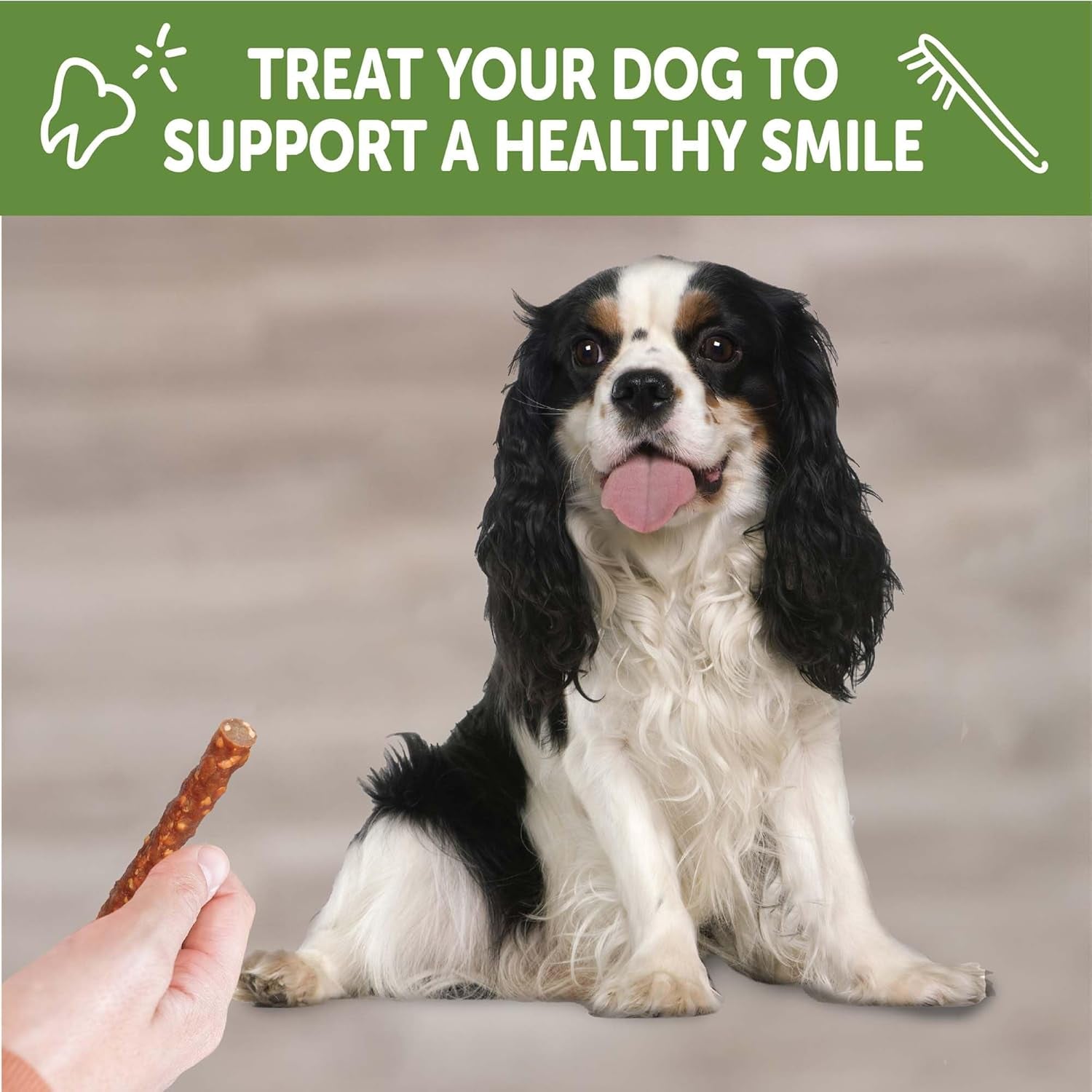 Wellness Veggie Sausage Natural Dog Dental Treat, Chews, Freshens Breath, Small Size, 14.81 Oz Bag, 28 Count