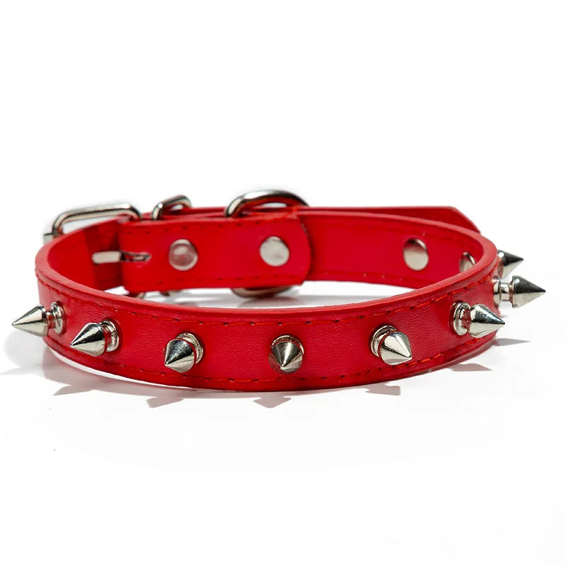 Harp Spiked Studded Leather Dog Collars Pu for Small Medium Large Dogs Pet Collar Rivets Anti-Bite Pet Products Neck Strap
