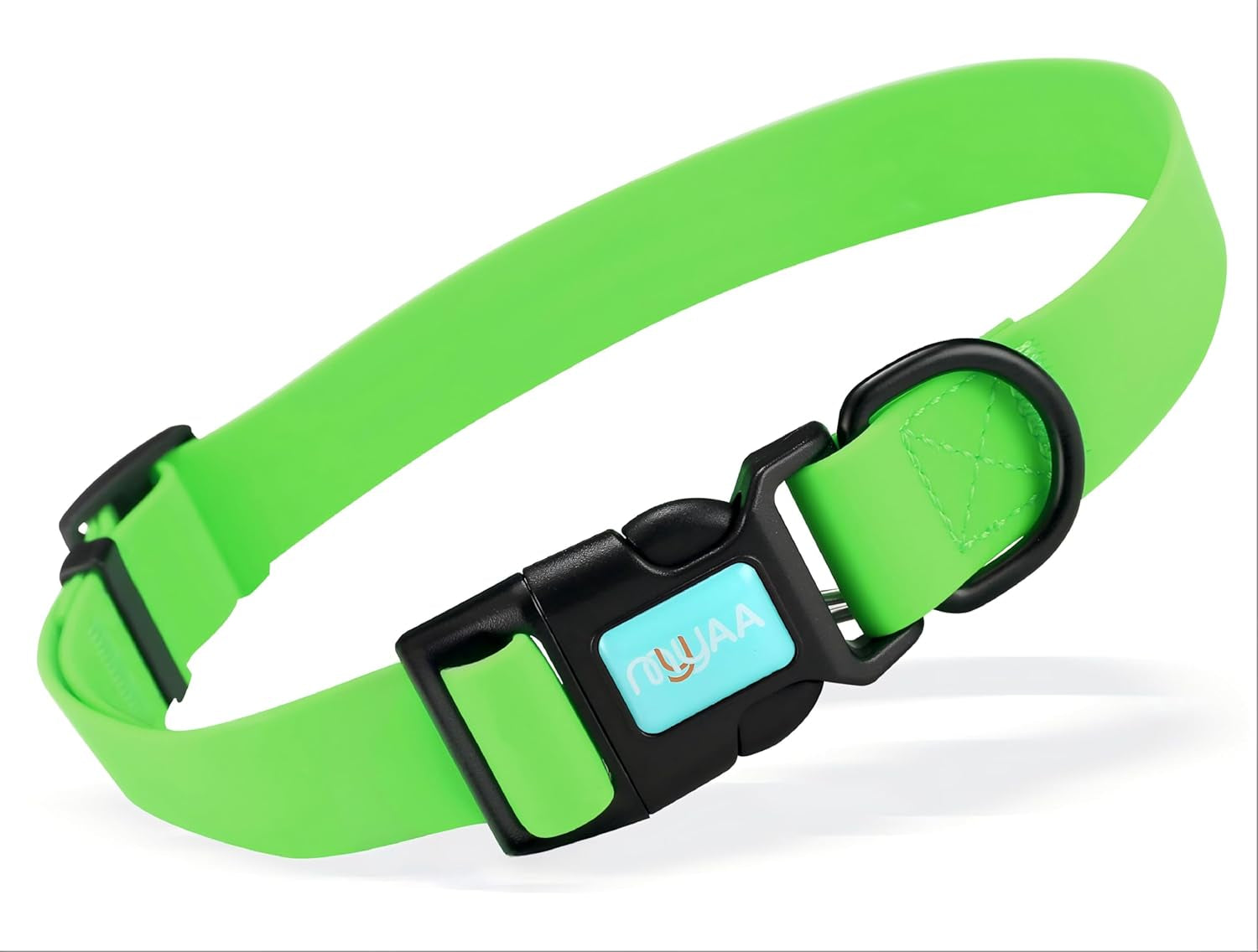 Waterproof Dog Collars,Easy Clean Collar,Adjustable Dog Collars for Small,Medium, Large Dogs (Green, S)