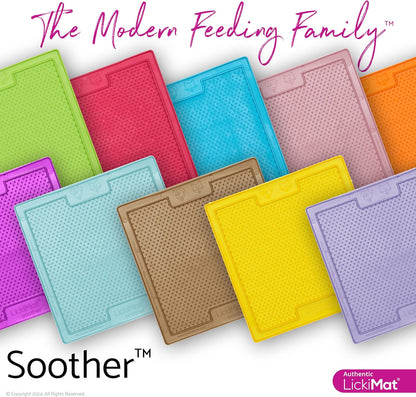 Classic Soother Slow Feeder for Dogs Lick Mat Boredom Anxiety Reducer Perfect for Food Treats Yogurt Liquid Food Peanut Butter Fun Alternative to a Slow Feed Dog Bowl, Turquoise