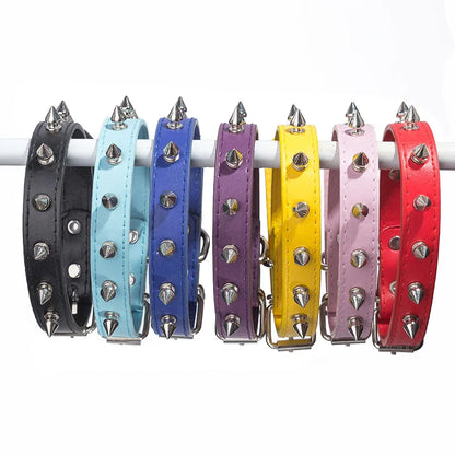 Harp Spiked Studded Leather Dog Collars Pu for Small Medium Large Dogs Pet Collar Rivets Anti-Bite Pet Products Neck Strap