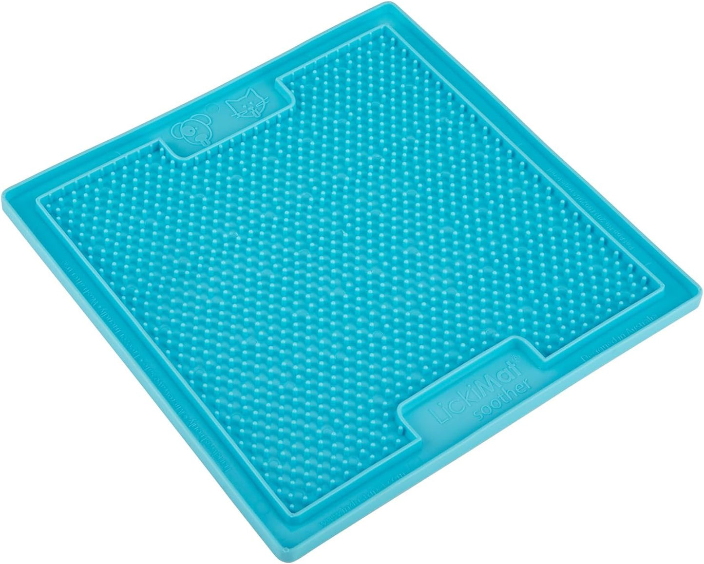 Classic Soother Slow Feeder for Dogs Lick Mat Boredom Anxiety Reducer Perfect for Food Treats Yogurt Liquid Food Peanut Butter Fun Alternative to a Slow Feed Dog Bowl, Turquoise