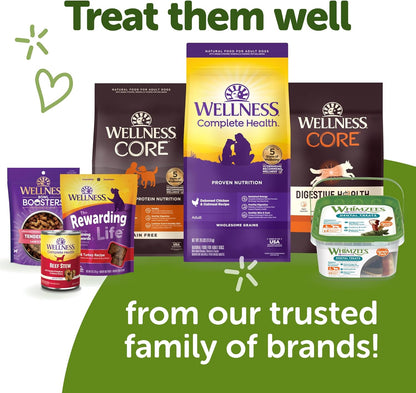 Wellness Stix Natural Dog Dental Treat, Chews, Freshens Breath, Medium Size Sticks, 14.81 Oz Bag, 14 Count