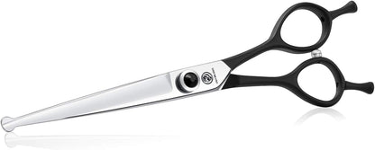 6.5 Inches Straight Dog Grooming Scissors Dog Cutting Shears Professional Trimming Shears for Dog Cat Pet Japanese Stainless Steel Black