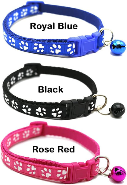 Puppy ID Collars - 12Pcs Adjustable Whelping Breakaway Collars with Bell for Newborn Puppies & Kittens, Easy to Identify