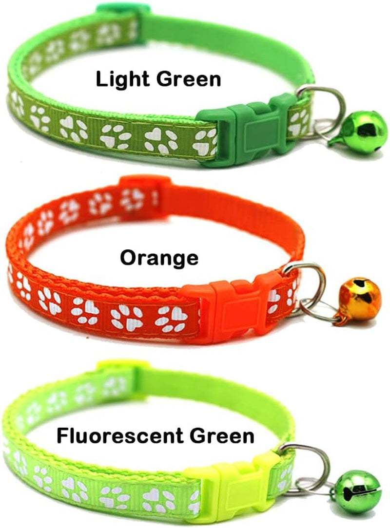 Puppy ID Collars - 12Pcs Adjustable Whelping Breakaway Collars with Bell for Newborn Puppies & Kittens, Easy to Identify