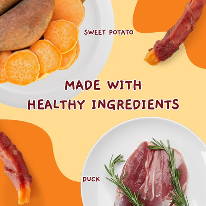 Duck & Sweet Potato Dog Treats, Healthy Nutritious Snacks Chewy for All Dogs, 10.6 Oz