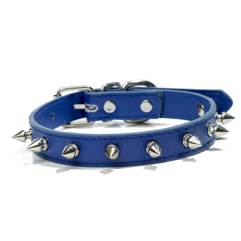 Harp Spiked Studded Leather Dog Collars Pu for Small Medium Large Dogs Pet Collar Rivets Anti-Bite Pet Products Neck Strap